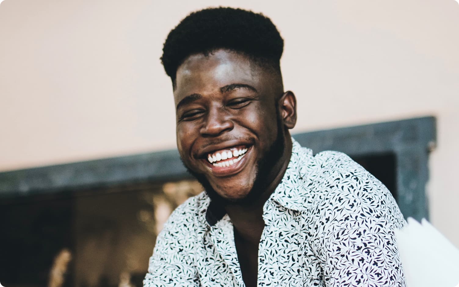 Person smiling after payment approval